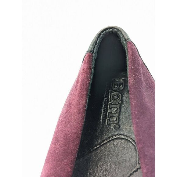 Born Women's Plum Purple Suede Gray Round Toe Ballet Flat Shoes Size 7 - Picture 12 of 12